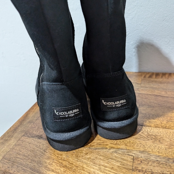 Koolaburra By UGG Aribel Tall 1114831 Womens Black Round Toe Zip Boots Sz 10 - Picture 6 of 9